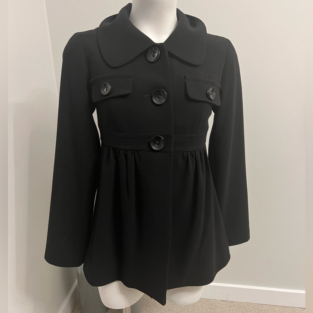 Kensie Black empire style blazer with peter pan Collar